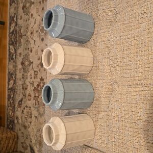 SONOMA BRAND DECORATIVE CERAMIC VASE BUNDLE OF 4